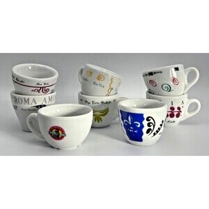 7 Starbucks D. Reinhart Set Of 6 Espresso/Demitasse Cups & 1 Starbucks Roast Cup